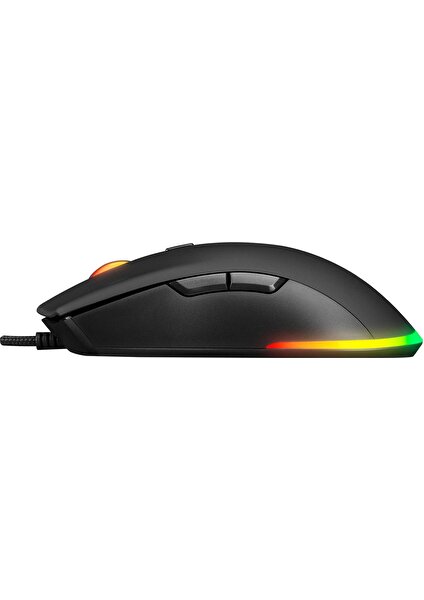 Sgm-L1 Lumos Siyah 6400DPI Rgb Ledli Makrolu Gaming Oyuncu Mouse