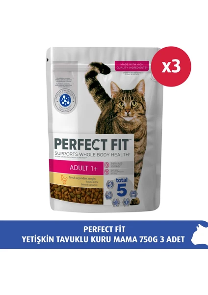 Perfect Fit Yetişkin Tavuklu Kuru Mama 750 gr 3X