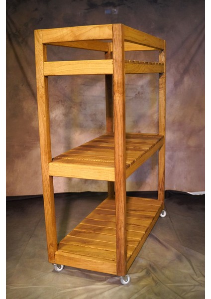 Ahşap Tekerlekli Banyo ORGANIZER(90CMX40CMX116CM) indirimleri