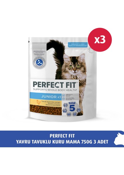 Perfect Fit Yavru Tavuklu Kuru Mama 750 gr 3X