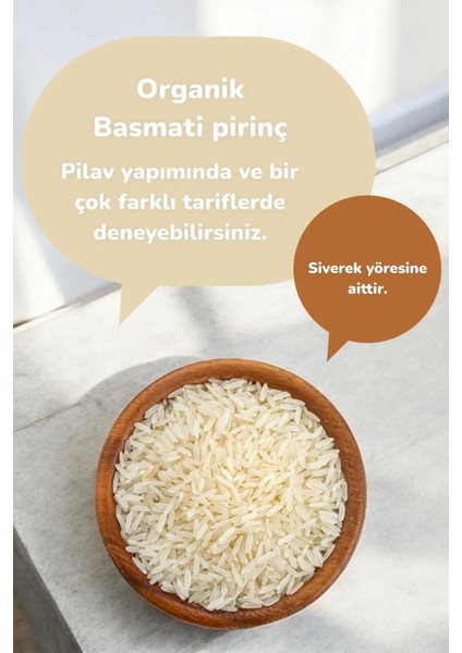 Organik Basmati Pirinç 1000gr