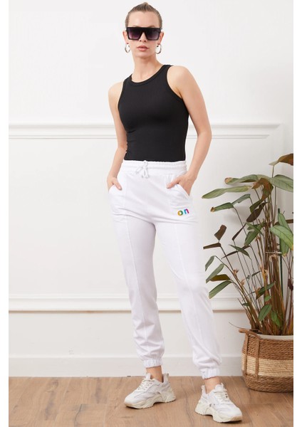 Kadın Eşofman Altı Beyaz ZN5020 indirimleri