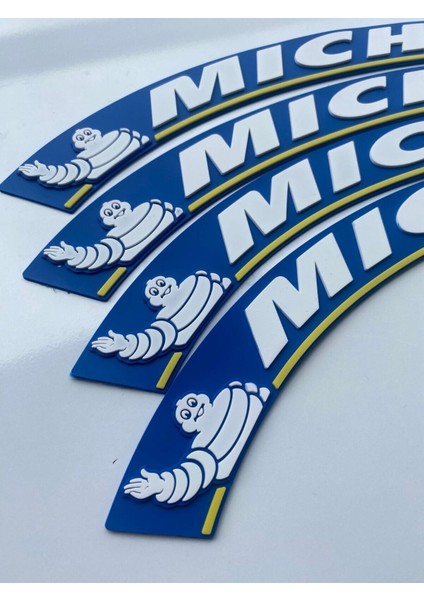 Motosiklet ve Otomobil Lastik Yazısı Sticker Arma 8 Adet 2.5 cm (Made In Usa) Bombtire®