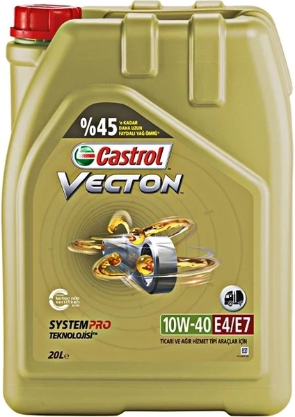 Vecton 10W-40 E4/e7 20 Litre Motor Yağı