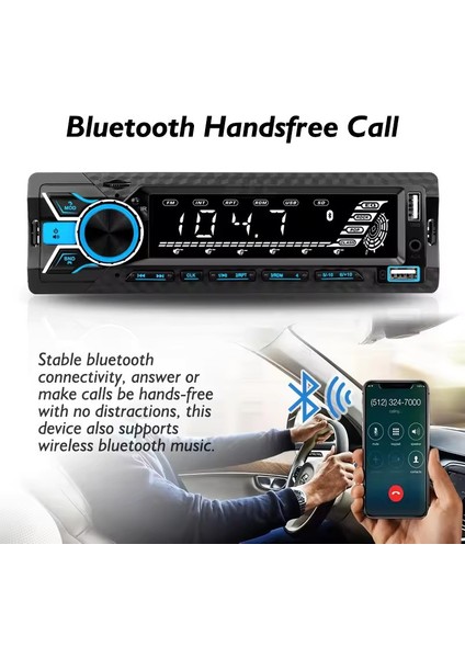 Oto Teyp Bluetooth 2xUSB Sd Aux + 2Yıl Garantili