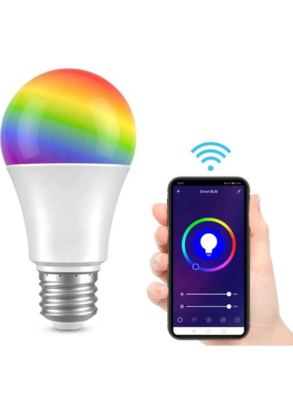 The Wlue Rgb Wifi Akıllı Ampül App Kontrol 9W E27 Duy 2700K-6500K 900 Lümen Tuya Destekli