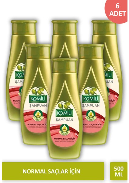 Zeytinyağlı Normal Saçlar Için Şampuan 500 ml x 6 Adet