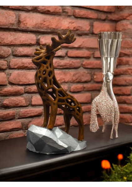 Dekoratif Geyik Biblosu Ev ve Ofis Dekoratif Heykel Biblo fırsatları