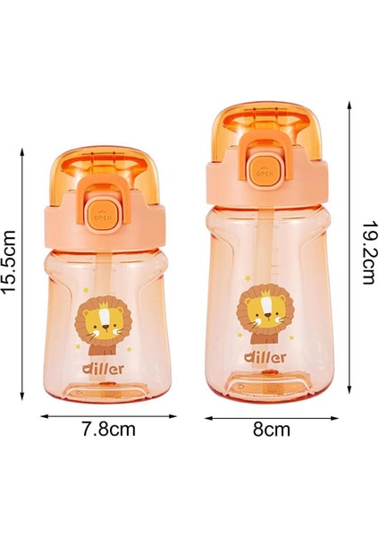 Bee Diller Tritan Pipetli Su Matarası 550ML Turuncu