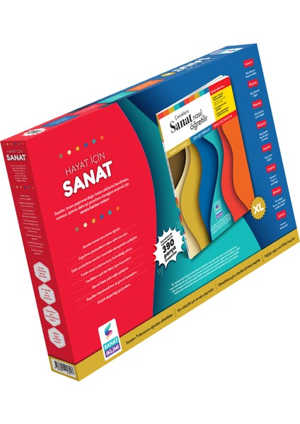 Çocuklara Sanat Nasıl Öğretilir (Kitap + Kâğıtlar + Boyalar) Hayat İçin Sanat Seti XL