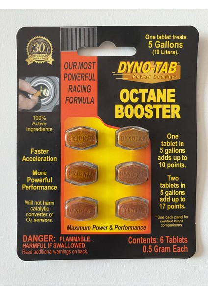Oktan Arttırıcı Benzinli Araçlar için (Made in USA) 6 Kullanımlık