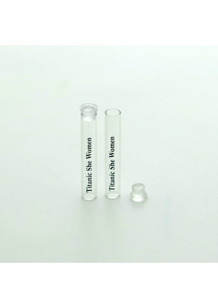 50 Adet Boş Cam Parfüm Numune Şişe, 1 Ml, Tıpalı, Baskılı, Şeffaf