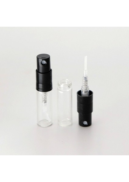 50 Adet Boş Cam Medikal Numune Parfüm Şişe, 2 Ml, Geçmeli Ağız, Şeffaf