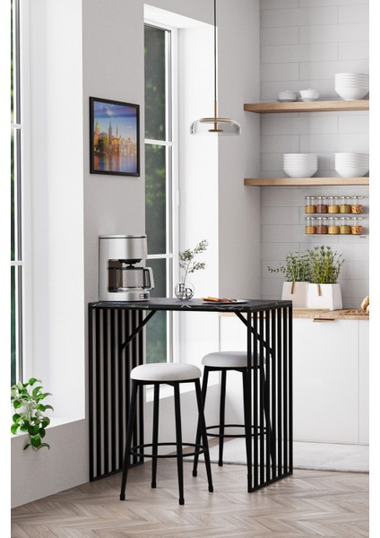 Prag Bar Taburesi , Mutfak Taburesi, Balkon, Bahçe Taburesi, Sandalyesi - Krem Kumaş