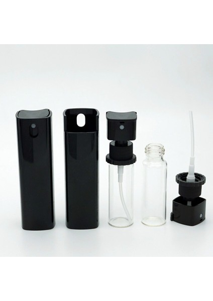 10 Adet Boş Cam Parfüm Şişe, Siyah Plastik Kasalı Model, 20 Ml, Şeffaf fiyatları