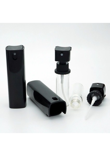 10 Adet Boş Cam Parfüm Şişe, Siyah Plastik Kasalı Model, 20 Ml, Şeffaf fırsatları