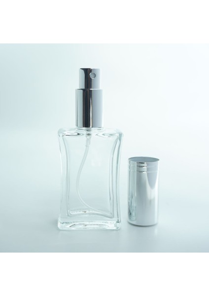 25 Adet Boş Cam Parfüm Şişe, 30 Ml, Içbükey Model, Şeffaf, Metal Valf Ve Kapak fırsatları