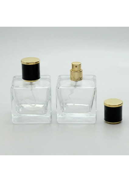 20 Adet Boş Cam Parfüm Şişe, 80 Ml, Dolgulu Küp Model, Şeffaf indirimleri