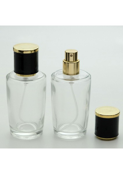 20 Adet Boş Cam Parfüm Şişe, 50 Ml, Konik Silindir Model, Şeffaf