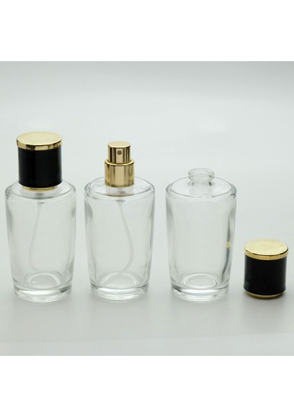 20 Adet Boş Cam Parfüm Şişe, 50 Ml, Konik Silindir Model, Şeffaf fiyatları