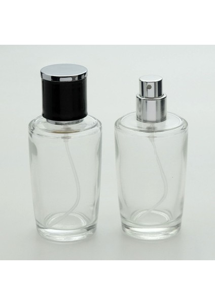 20 Adet Boş Cam Parfüm Şişe, 50 Ml, Konik Silindir Model, Şeffaf fırsatları