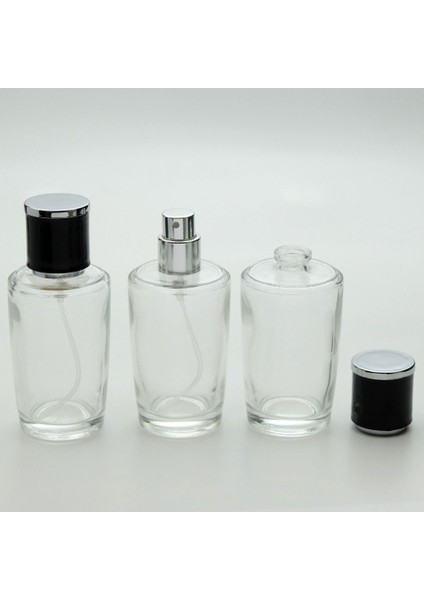 20 Adet Boş Cam Parfüm Şişe, 50 Ml, Konik Silindir Model, Şeffaf indirimleri
