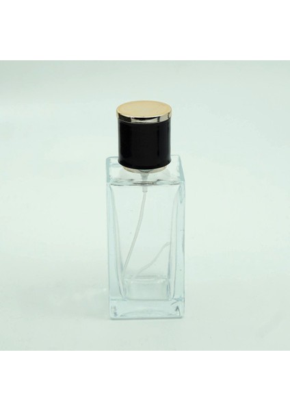 20 Adet Boş Cam Parfüm Şişe, 50 Ml, Küçük Kare Model, Şeffaf