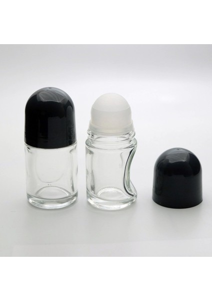 25 Adet Boş Cam Roll-On Şişe, 50 Ml, Şeffaf