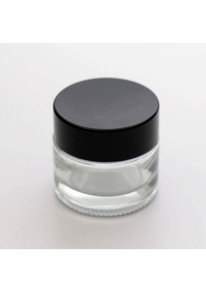 25 Adet Boş Cam Krem Kavanozu, 10 Ml, Silindir Model, Şeffaf