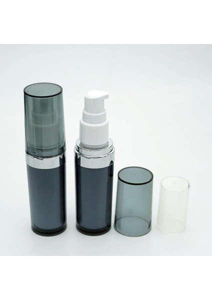 25 Adet Boş Akrilik Losyon Ambalajı, 30 Ml, Silindir Model, Özel Gri