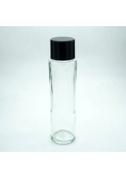 15 Adet Boş Cam Kolonya Şişe, 180 Ml, Silindir Model, Şeffaf