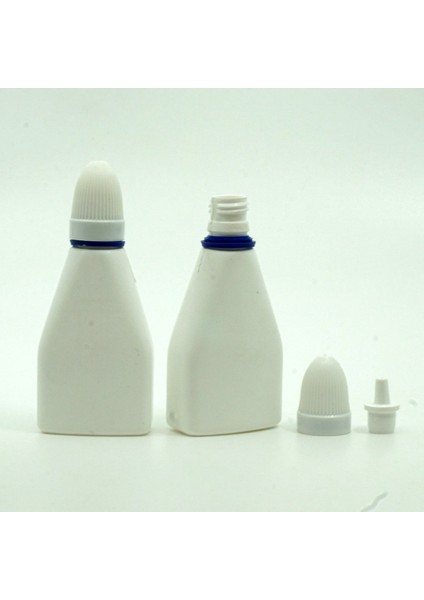 50 Adet Boş Plastik Damlalık, 35 Ml, Üçgen Model, Beyaz