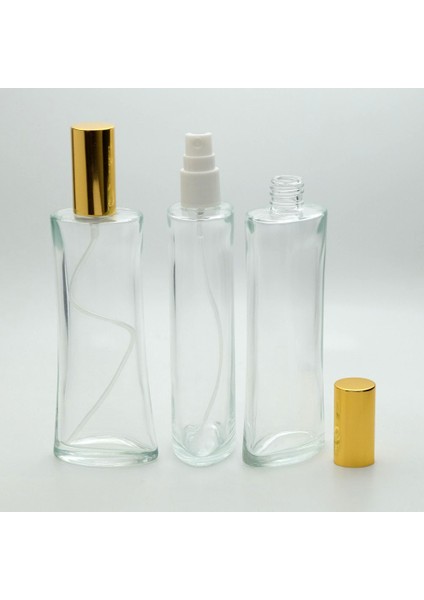 20 Adet Boş Cam Parfüm Şişe, 100 Ml, Eyfel Model, Şeffaf, fiyatları