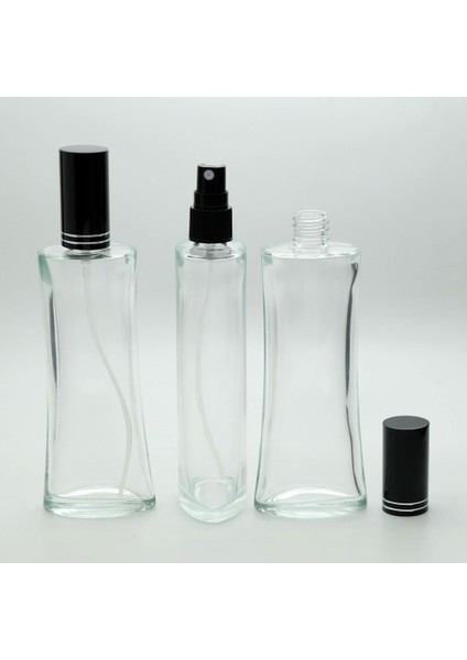 20 Adet Boş Cam Parfüm Şişe, 100 Ml, Eyfel Model, Şeffaf, modelleri