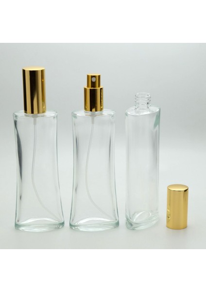 20 Adet Boş Cam Parfüm Şişe, 100 Ml, Eyfel Model, Şeffaf, Metal Valf Ve Kapak fiyatları