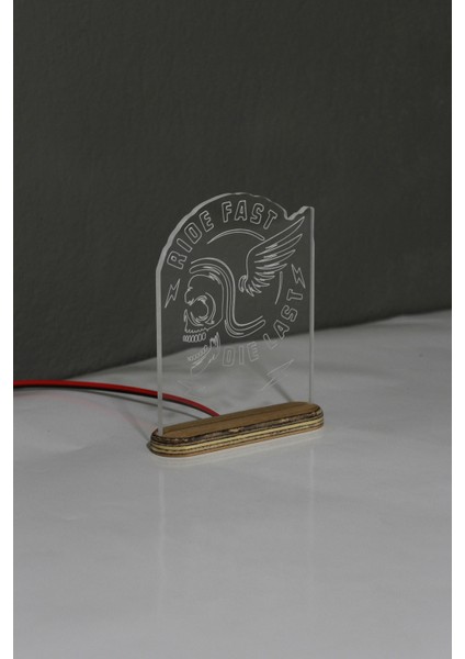 Ride Fast LED Lamba / Gece Lambası Kuru Kafa / Motosiklet Dekoratif Aydınlatma / Chopper LED Işıklı / Moto Ambians Işığı fiyatları