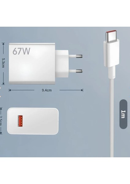 Xiaomi Uyumlu 67W Turbo Şarj Cihazı Aleti