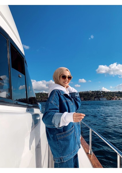 Kadın Oversize Kot Ceket