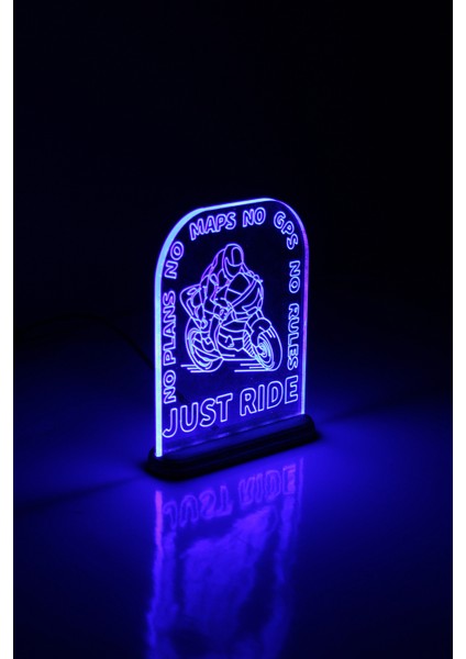 Just Ride LED Lamba / Gece Lambası Racing / Motosiklet Dekoratif Aydınlatma / Rider LED Işıklı / Moto Ambians Işığı