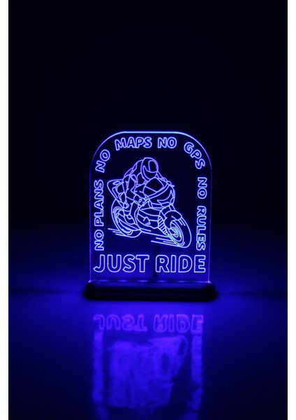 Just Ride LED Lamba / Gece Lambası Racing / Motosiklet Dekoratif Aydınlatma / Rider LED Işıklı / Moto Ambians Işığı indirimleri