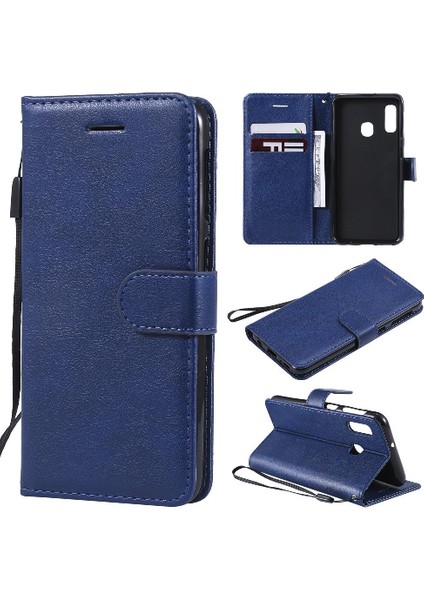 Samsung Galaxy A20E Iş Cüzdan Telefon Kılıfı Için Flip Case Klasik Katı (Yurt Dışından)
