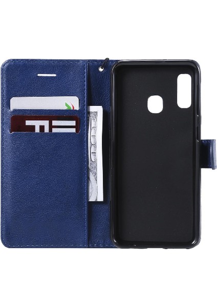 Samsung Galaxy A20E Iş Cüzdan Telefon Kılıfı Için Flip Case Klasik Katı (Yurt Dışından)