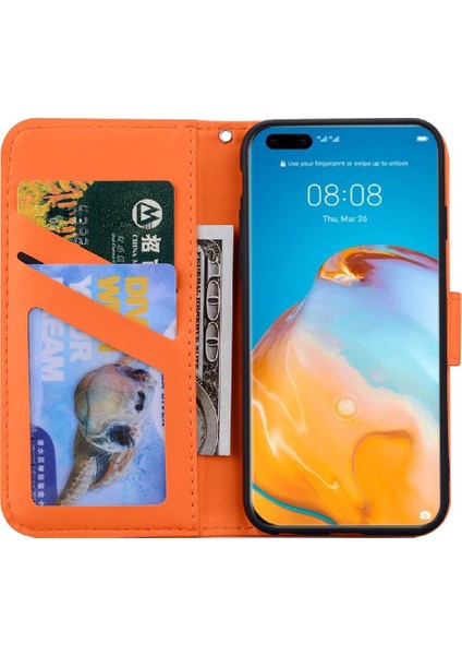 Huawei P40 Pro Cüzdan Darbeye Deri Kılıf Için Flip Case Basit Flip (Yurt Dışından) indirimleri