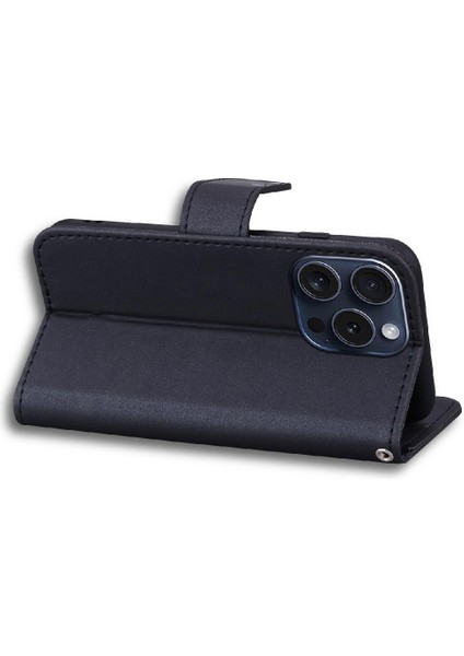 IPhone 15 Için Flip Case Pro Max Kapak Çevirin Cüzdan Deri Kılıf Darbeye (Yurt Dışından)