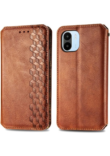 Xıaomı Redmi A1 Için Kılıf Deri Kılıf Cüzdan Fonksiyonu Moda Tasarım Flip (Yurt Dışından)