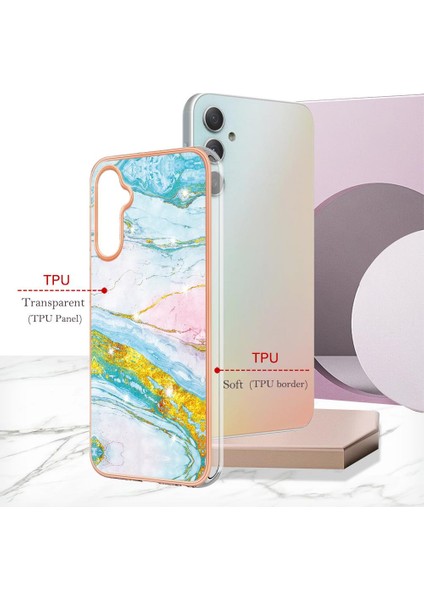 Samsung Galaxy A25 5g Mermer Desen Koruma Için Kılıf Ince Tpu Yumuşak (Yurt Dışından)
