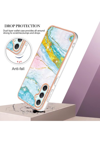 Samsung Galaxy A25 5g Mermer Desen Koruma Için Kılıf Ince Tpu Yumuşak (Yurt Dışından)