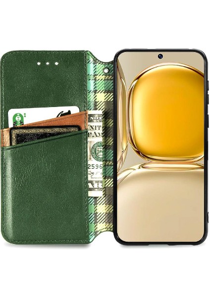 Huawei P50 Deri Kılıf Zarif Iş Moda Tasarım Flip (Yurt Dışından) fırsatları