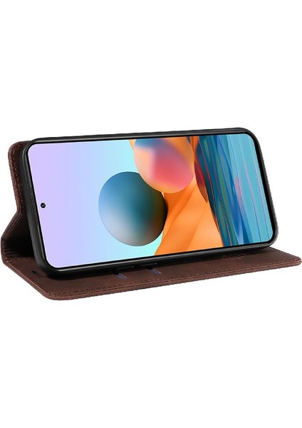 Xiaomi Redmi Not 10 Pro Pu Deri Manyetik Koruyucu Folyo (Yurt Dışından)