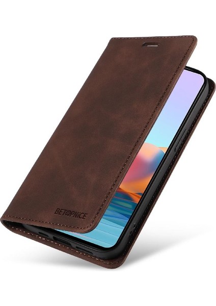 Xiaomi Redmi Not 10 Pro Pu Deri Manyetik Koruyucu Folyo (Yurt Dışından)